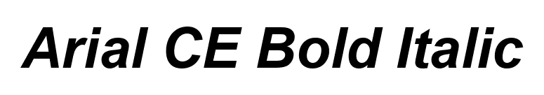 Arial CE Bold Italic font preview
