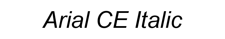 Arial CE Italic font preview