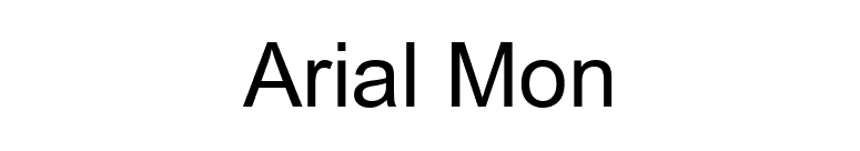 Arial Mon font preview