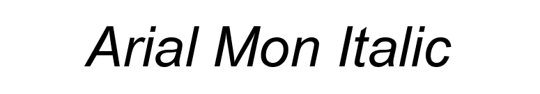 Arial Mon Italic font preview