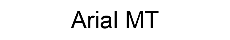Arial MT font preview