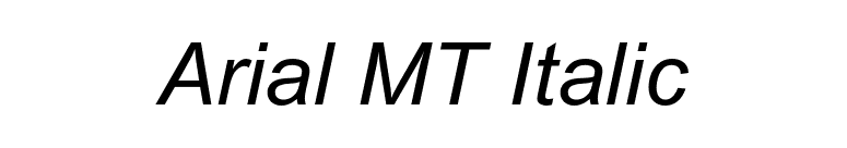 Arial MT Italic font preview