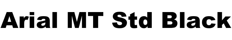 Arial MT Std Black font preview