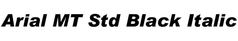 Arial MT Std Black Italic font preview