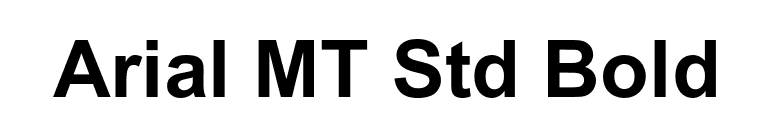 Arial MT Std Bold font preview