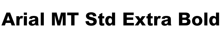 Arial MT Std Extra Bold font preview