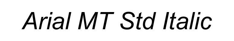 Arial MT Std Italic font preview