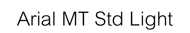 Arial MT Std Light font preview