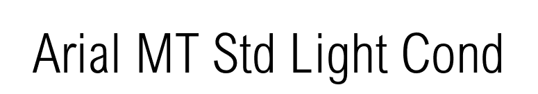 Arial MT Std Light Cond font preview