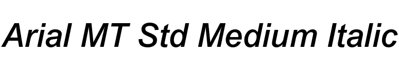 Arial MT Std Medium Italic font preview