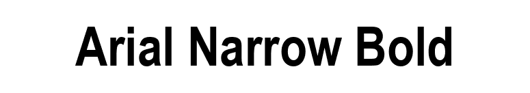 Arial Narrow Bold font preview