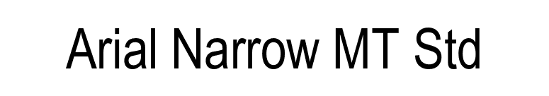 Arial Narrow MT Std font preview