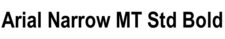 Arial Narrow MT Std Bold font preview