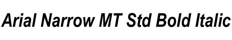 Arial Narrow MT Std Bold Italic font preview
