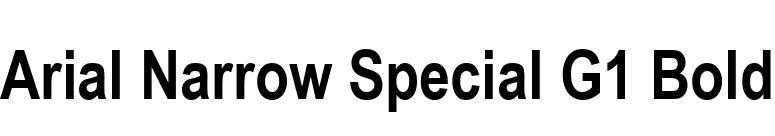 Arial Narrow Special G1 Bold font preview