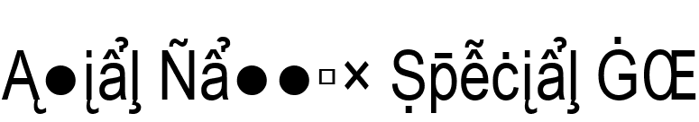 Arial Narrow Special G2 font preview