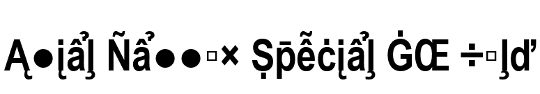 Arial Narrow Special G2 Bold font preview