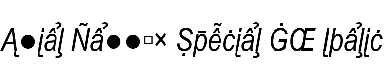 Arial Narrow Special G2 Italic font preview