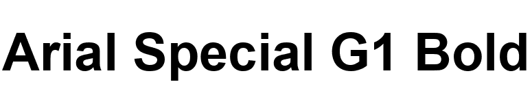 Arial Special G1 Bold font preview