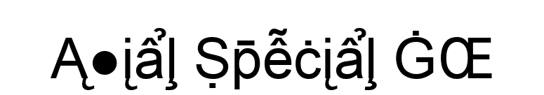 Arial Special G2 font preview