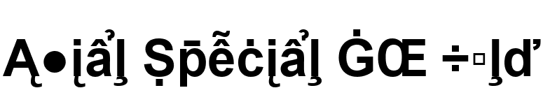 Arial Special G2 Bold font preview