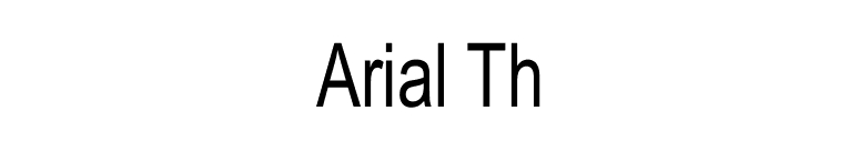 Arial Th font preview