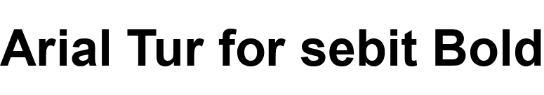 Arial Tur for sebit Bold font preview