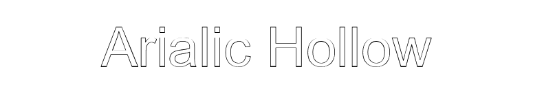 Arialic Hollow font preview