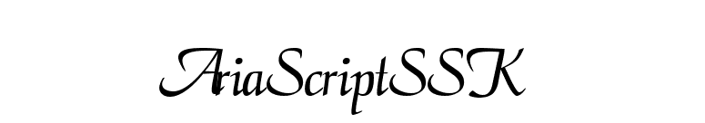 AriaScriptSSK font preview