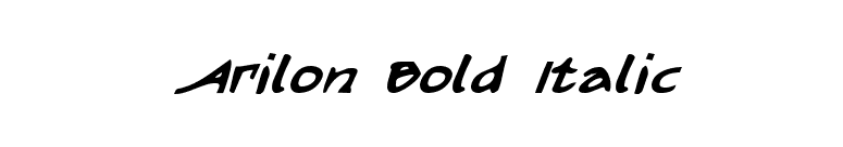 Arilon Bold Italic font preview