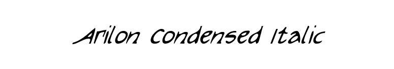 Arilon Condensed Italic font preview