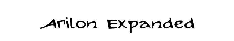 Arilon Expanded font preview
