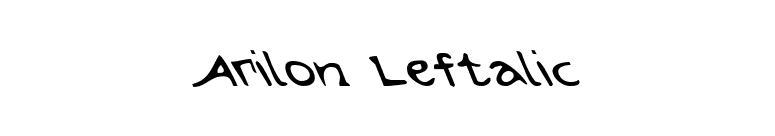 Arilon Leftalic font preview