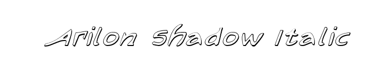 Arilon Shadow Italic font preview