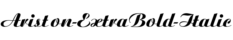 Ariston-ExtraBold-Italic font preview