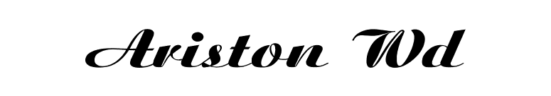 Ariston Wd font preview