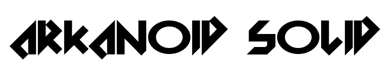 Arkanoid Solid font preview