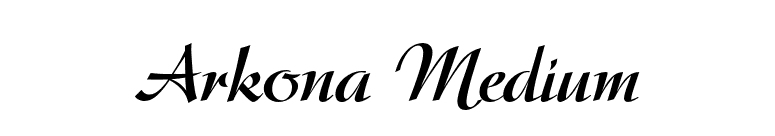 Arkona Medium font preview
