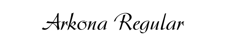 Arkona Regular font preview