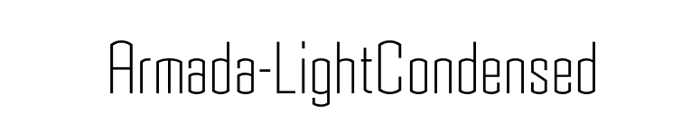 Armada-LightCondensed font preview