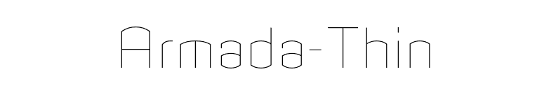Armada-Thin font preview
