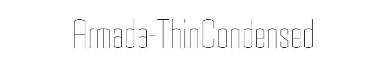 Armada-ThinCondensed font preview