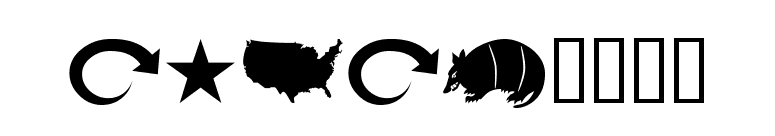 Armadillo font preview