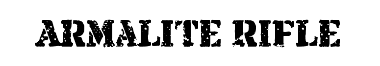Armalite Rifle font preview