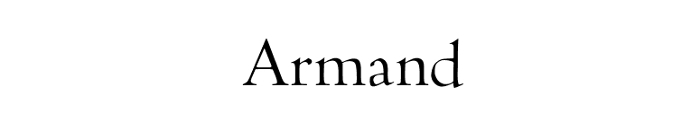 Armand font preview