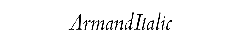 ArmandItalic font preview