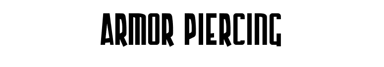 Armor Piercing font preview