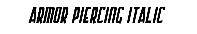 Armor Piercing Italic font preview