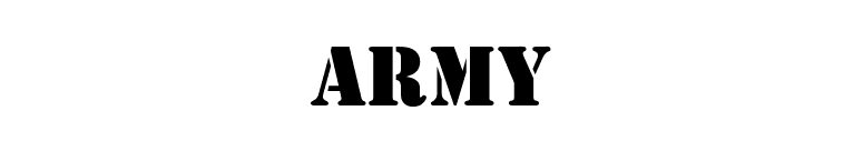 Army font preview