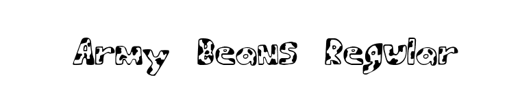 Army Beans Regular font preview